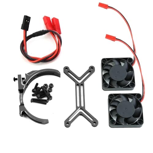 5687 56113 Motor Heat Sink Dual Cooling Fan Heatsink 56-58Mm for 1/5 for TRXS XMAXX XRT for ARR-ma for Kraton Upgrade Parts(Black)