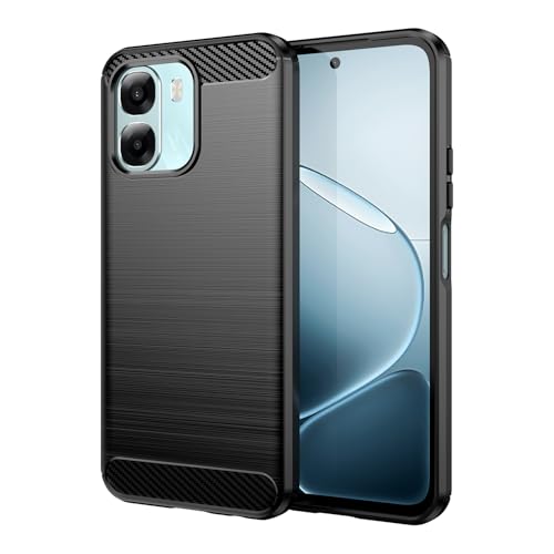 Custodia per Compatibile con Oppo A6t Silicone Case TPU Protettiva Cover per Oppo A6t-Nero