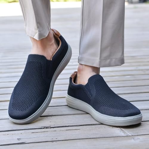 Image of Puxowe Men's Slip on Sneakers Lightweight Breathable Mesh Fashioin Loafers Casual Shoes