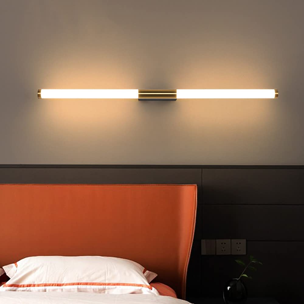 Illuminazione da parete , Lampada da toeletta lineare a LED da 27,2" Apparecchi di illuminazione a barra da parete a striscia lunga sopra lo specchio, lampada da trucco da bagno da 12 W Luci da specch