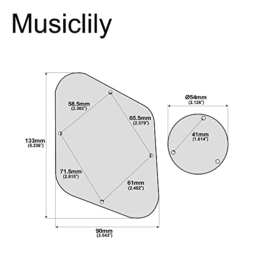 Musiclily Pro LP Kit Escudo Traseiro e Escudo Traseiro ChaveGuitarra para China Epiphone Les Paul St