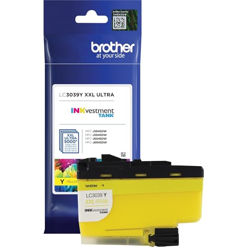 Brother Genuine LC3039Y, Single Pack Ultra High-Yield Yellow INKvestment Tank Ink Cartridge, Page Yield Up to 5,000 Pages, LC3039, Amazon Dash Replenishment Cartridge - image 6