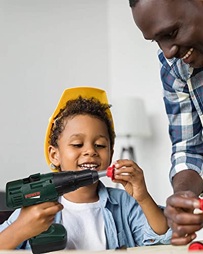 STEAM Life Kids Toddler Tool Set - Toy Tool Set with Electric Toy Drill, Kids Tool Box, Play Tools for Kids 2 3 4 5 6 7 Year Old Girls Boys Gifts for Birthday, Tool Set for Kids Toddler Baby Age 2-8