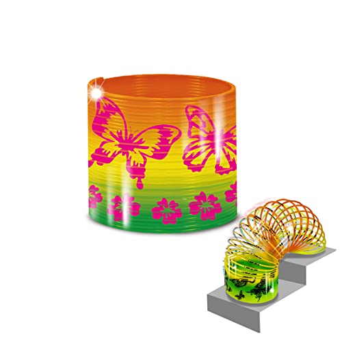 Super Spring Mola mágica - borboleta de luxe. Brinquedo de mola arco-íris de 6,5 cm com design de criatura. Fantástico brinquedo anti-stress para adultos e crianças