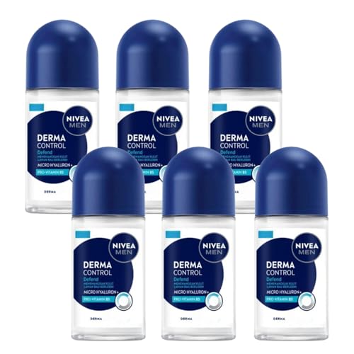 Nivea Deo Derma Control Defend Roll-On Deodorant - 1.69 fl oz - Pack of 6 image 2