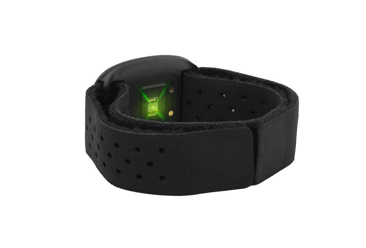 smartLAB hrm A Herzfrequenzmesser am Arm Schwarz EKG genaue Pulsmessung mit Bluetooth und ANT+ Kompatible mit Garmin Wahoo Polar Apple Watch RUNTASTIC PRO