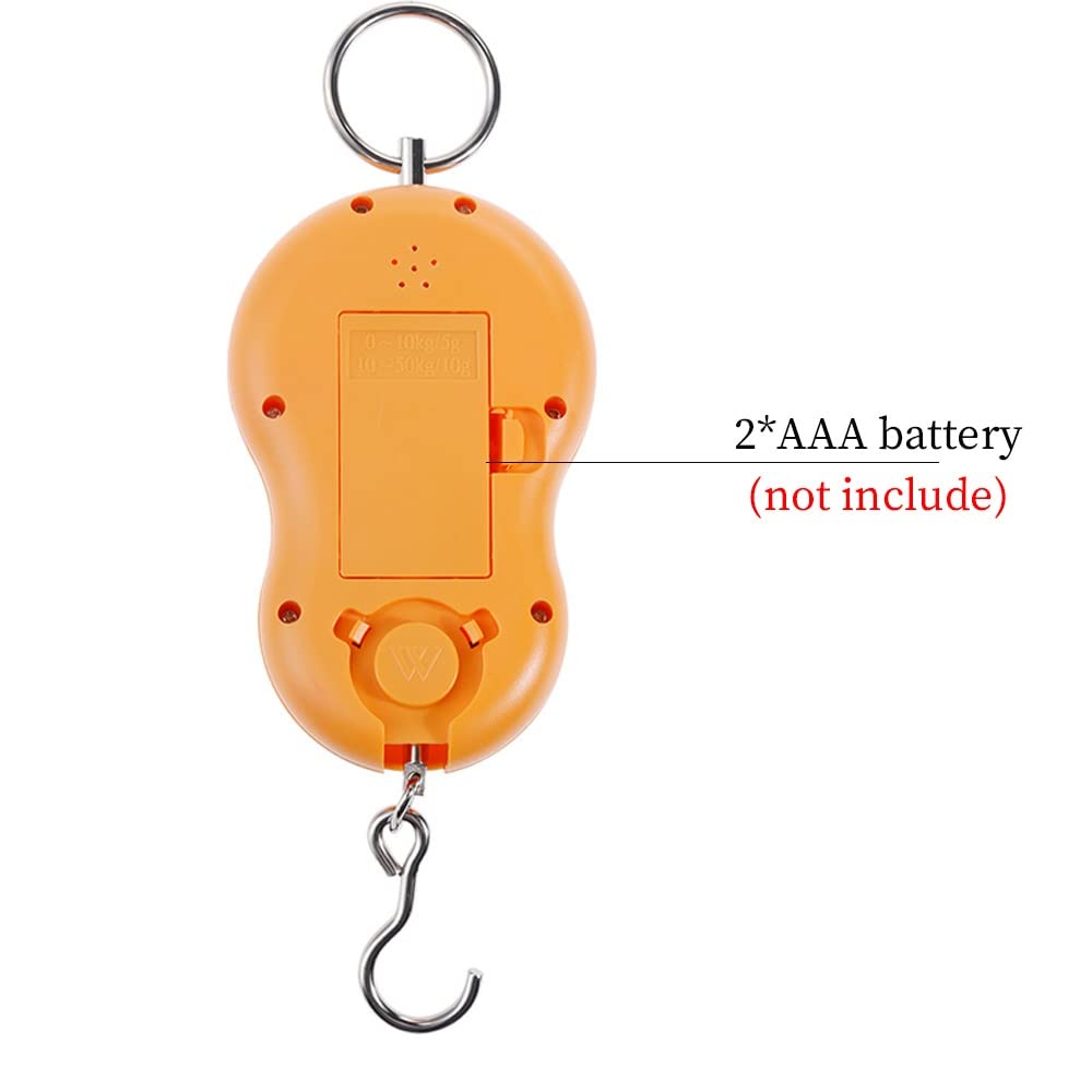 JFDBGU 50Kg Mini Digital Scale For Fishing Luggage Travel Weighting kitchen Steelyard Hanging Electronic Hook Scale(C)