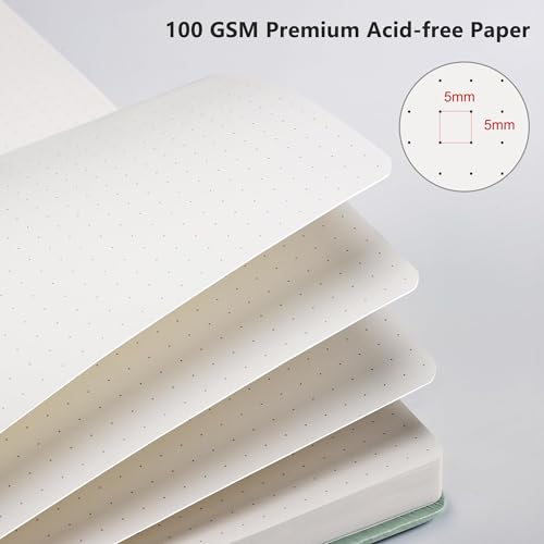 Image of RETTACY Dotted Journal Notebook, 192 Pages, A5 Medium Size (5.7'' x 8.3'')
