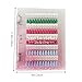 Magnetic Nail Swatches Book, Nail Art Tool Set,Nail Color Swatches, with Transparent Nails,Nail Art Salon Design Display Booklet for Manicurist(Pink,120)