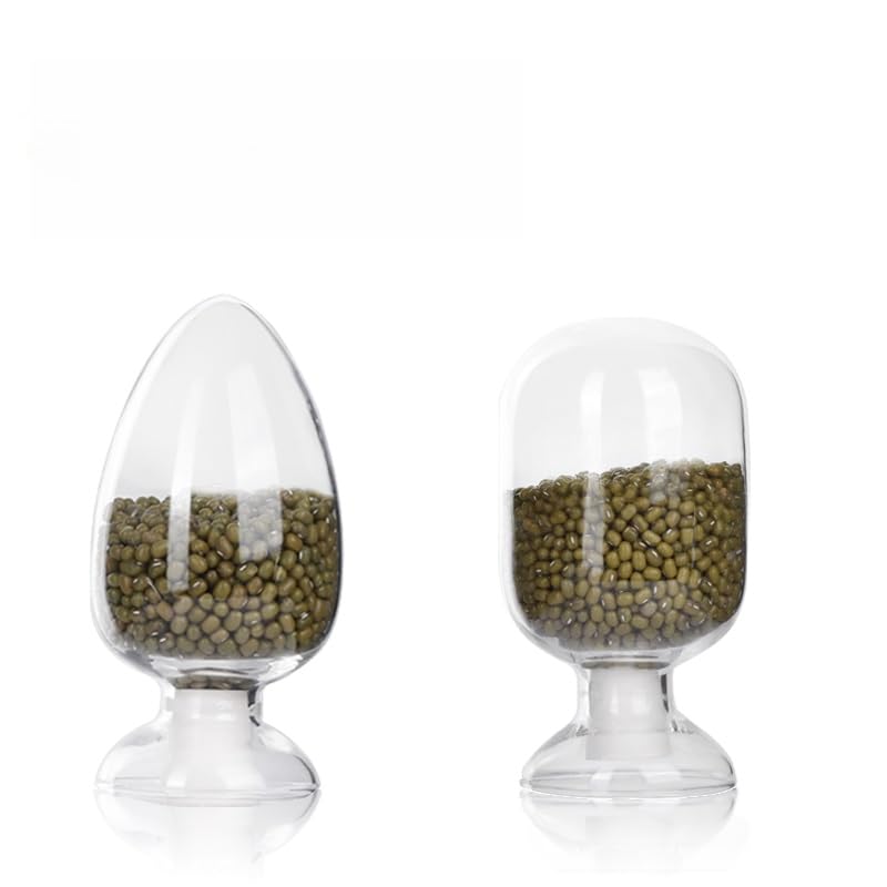 Flacon conique en verre de 125/250/500 ml - Présentoir d'échantillons de graines en forme de cœur avec bouchon en caoutchouc for utilisation en laboratoire(Round headed 125ml)