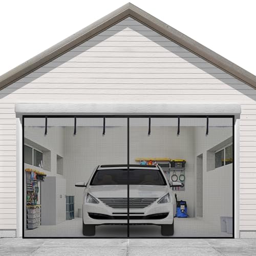 Sunolga 12x7 FT Garage Screen Roll Up Polyester Garage Storage Area Protection by Sunolga - Used condition - US$31.52