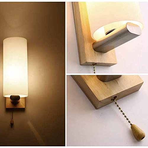 Lámpara de pared de maderaiza E27 para iluminar zonas oscuras 7
