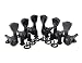 Guyker Guitar Locking Tuners (3L + 3R Handed) - 1:21 Models Rear Lock String Tuning Key Pegs Machine Head with Trapezium Handle Replacement for Electric, Folk or Acoustic Guitars - Black