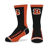 For Bare Feet NFL CINCINNATI BENGALS MVP Crew Sock Team Color Youth