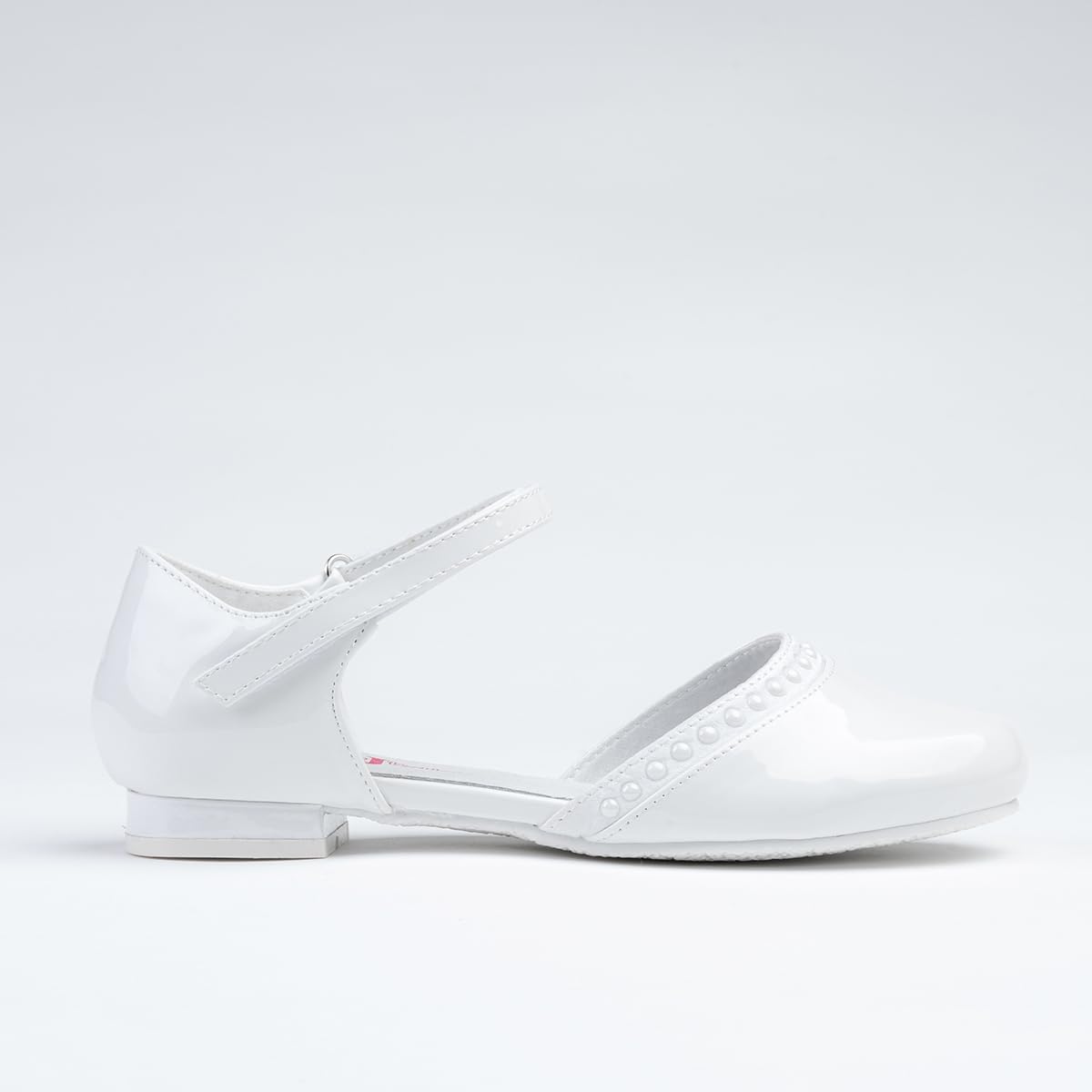WK Mädchen Klettverschluss Halbschuhe mit Lederinnensohle | Kommunion | Elegant | Für eine kleine Prinzessin