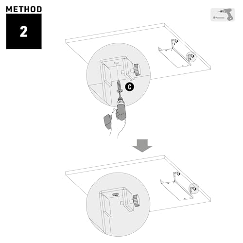Electraline 71730 Kabelhalter unter dem Schreibtisch, Tablett 590 x 131 x 74 mm für elektrische Kabelmanagement, Kabel-Organizer, Schreibtisch-Kabelkanal, Kabelführung, Kabelmanagement, ideal für
