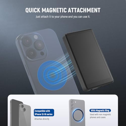NEEWER Basics 4" Magnetic Vlog Selfie Monitor Screen, Wireless Phone Back Camera Monitor with Remote/1500mAh for YouTube TikTok, NOT Compatible with iPhone 17 Google Phone/4K Video Recording, M4B by NEEWER - Image 4