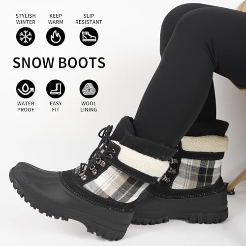 Womens Winter Snow Boots Waterproof Insulated Shell Duck Boots For Women Warm Boots Cold Weather2