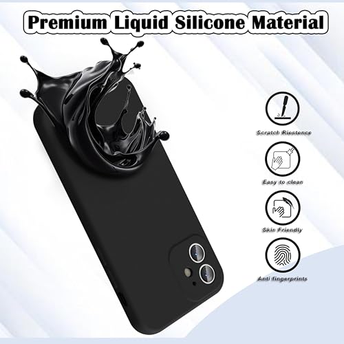 For iPhone 11 Case Silicone Phone Case Soft Gel Rubber Cover Shockproof Protective Phone case for iPhone 11,Black - Image 5
