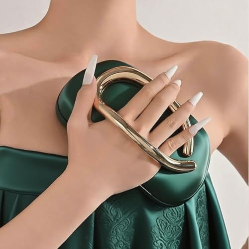 Trendy Clutch Purse - Women's PU Leather Evening Handbags with Metal Decoration, Easy Match Crossbody & Shoulder Chain Bag3