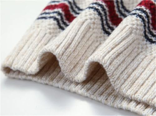 Men's Striped Pullovers Knitted Sweater Casual Crew Neck Lightweight Sweater4