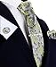 Floral Ties for Men Silk Men Tie Fashion Necktie Clip and Pocket Square Cufflinks Sets (6102-26)