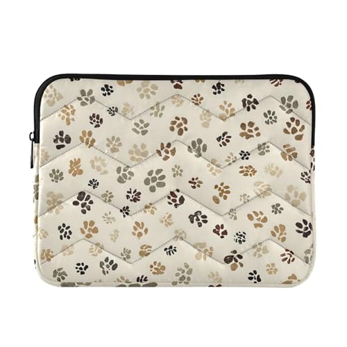 Funda Acolchada para Laptop con Estampado de Huellas 15-16 pulg miniatura 1