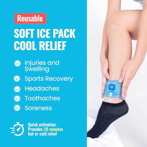 ICEWRAPS Hot & Cold Ice Packs - 3 x 5 in. Soft Gel Ice Packs – Reusable Hot & Cold Pack for Injuries Headaches, Joints, Fevers, & More – Puncture-Proof Material (6 Packs) - Image 3