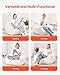 VEVOR Bean Bag Chair, 3 feet Bean Bag Chair with Soft Armrests and Storage Pocket, 25D Memory Foam Filled with Soft Teddy Velvet Cover, Bean Bag for Bedroom or Playroom, White