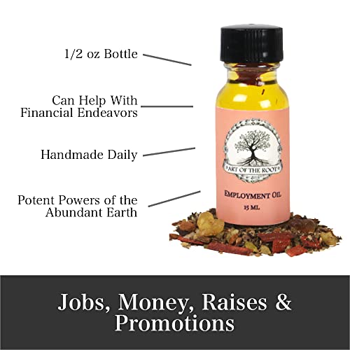 Employment Oil By Art Of The Root | Handmade With Herbs & Essential Oils | Hoodoo Wiccan, Pagan, & Conjure | Jobs, Money, Promotions & Career Rituals #TOP2