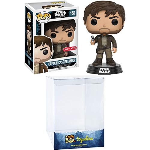 Captain Cassian Andor (Target Exc): Funk o Pop! Vinyl Figure Bundle with 1 Compatible 'ToysDiva' Graphic Protector (151 - 10451 - B)