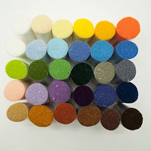 Image of EUBUY 30 Colors Latch Hook Yarn, Precut Assorted Colorful Yarn Bundles