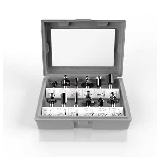 Universal Fräser Oberfräser Set | 12-teilig, 8mm Werkzeugaufnahme Schaft Durchmesser mit Innensechskantschlüssel | kompatibel mit Bosch Makita DeWalt Einhell