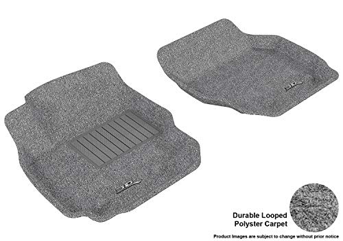 3D MAXpider Front Row Custom Fit Floor Mat for Select Volvo S80 Models - Classic Carpet (Gray)