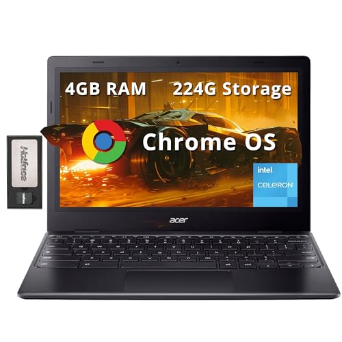 acer Notebook Chromebook 311 Hd De 11,6', Intel Celeron N4500, Placa Vídeo Uhd, 4 Gb Ram Lpddr4X, 224 Armazenamento (64 Memória Emc + 160 Docking Station), Sistema Operacional Chrome, Wi-Fi 5, Preto