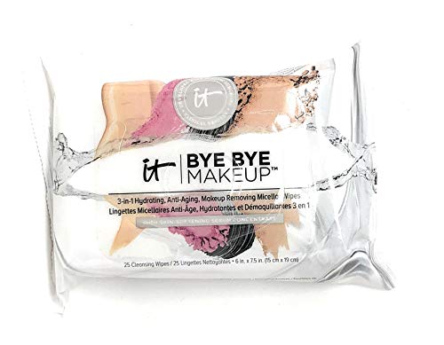 It Cosmetics Bye Bye Makeup 3-In-1 Hydrating, Anti-Aging, Makeup Removing Micellar Wipes 25 ct