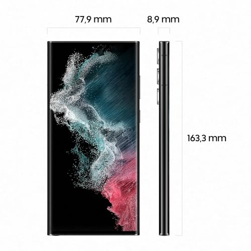 Samsung Galaxy S22 Ultra, Android Smartphone, 6,8 Zoll Dynamic AMOLED Display, 5.000 mAh Akku, 128 GB/8 GB RAM, Phantom Black… – Ansicht 2