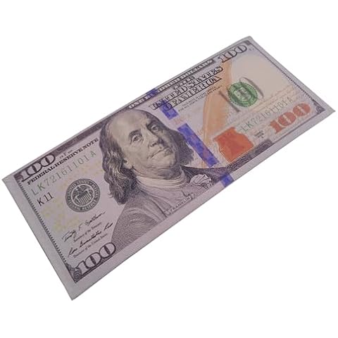 YOFAN Large $100 Money Wallet, One Hundred Dollar Bill Printed Bi-Fold, 7.7" Funny Big Bucks Novelty Cover
