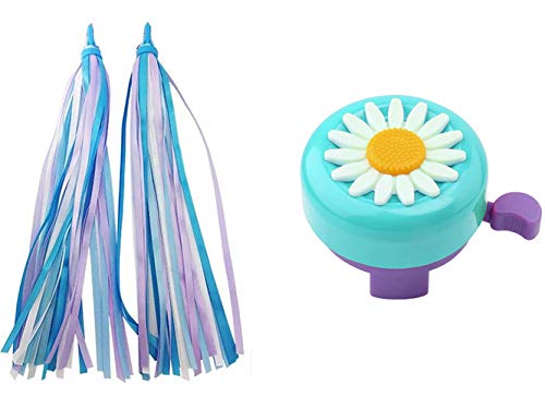 AISHEMI Kids Bike Bell Handlebar Streamers with Tassel Ribbo for Children Girls
