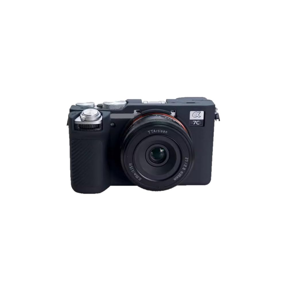 Miękki silikonowy futerał na aparat czarny gumowy pancerz skórka osłona korpusu ochraniacz do aparatu Sony Alpha a7C II
