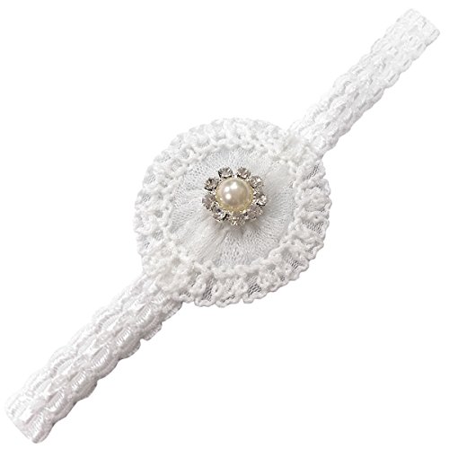 Simple Yet Elegant Soft Baby Girl White Headband (0-3month)