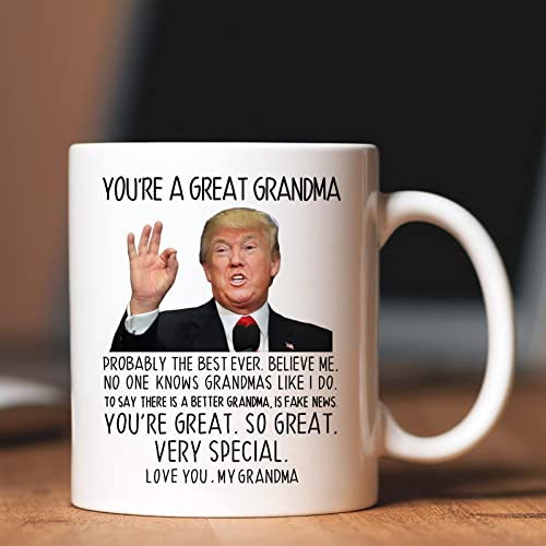 Aurahouse Mother's Day Gifts For Grandma, You're A Great Grandma Trump Mug, Great Grandma Mug, Funny Grandma Birthday Gifts, Grandma Gifts Ideas, Grandma Coffee Cup Christmas Gifts(White,11Oz) #TOP1