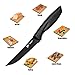 LDC Serrated Steak Knives Set of 8, Elegant Black Ultra Sharp Knives, Dishwasher Safe Stainless Steel Dining Knife Set
