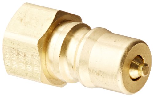 Eaton Hansen B2K16 Brass ISO-B Interchange Hydraulic Fitting, Plug with Valve, 1/4