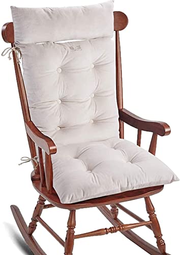 Big Hippo Coussin Dossier pour Chaise Longue Berçante / Bain de Soleil / Chaise de Jardin / Banc de Jardin / Bureau-111x48x7cm,Beige Cover