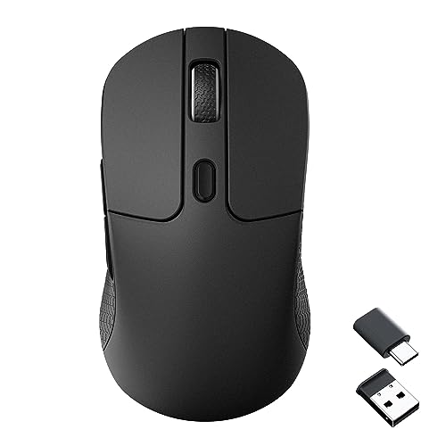 Image of Keychron M3 Wireless Gaming Optical Mouse, Tri-Mode 2.4 GHz /Bluetooth 5.1 /Wired, PixArt PAW 3395 sensor, 26000 DPI, LED RGB Backlit,79g Lightweight Programmable Macro Button for Windows PC /Mac - Black