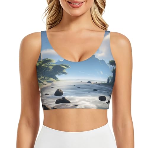 African Savannah Women's Sports Bra - High Support, Comfortable, and Stylish for All Your Workouts Medium