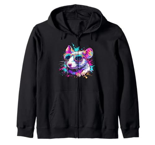 Funny Retro Vintage 80s Pet Rat Lover Sudadera con Capucha