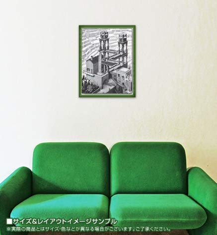 Amazon.co.jp: ポスター MC エッシャー 滝 額装品 ウッドベーシック