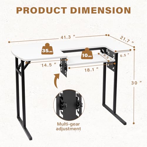 image for Vividwood Portable Folding Sewing Table, Multipurpose Sewing Machine T